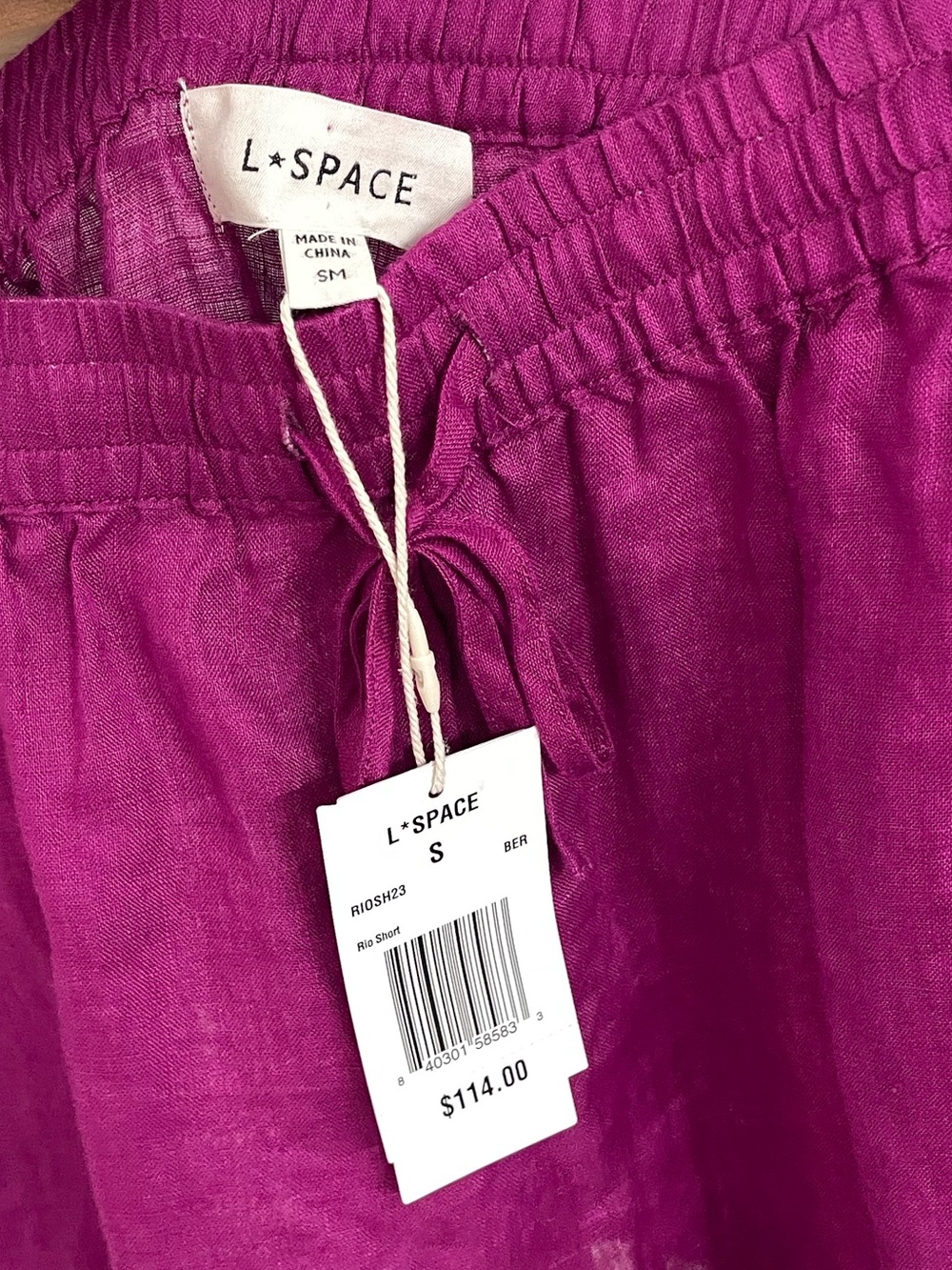 NEW L Space Rio Short In Berry Linen Size Small Beach Vacation Resort.  1 - Picture 4 of 10
